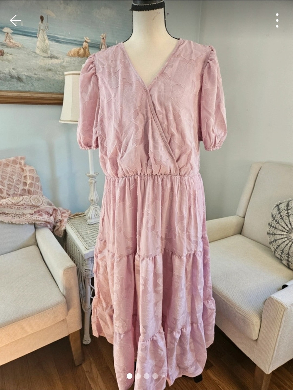 PatPat Lavender Tiered V‑Neck Maxi Dress.